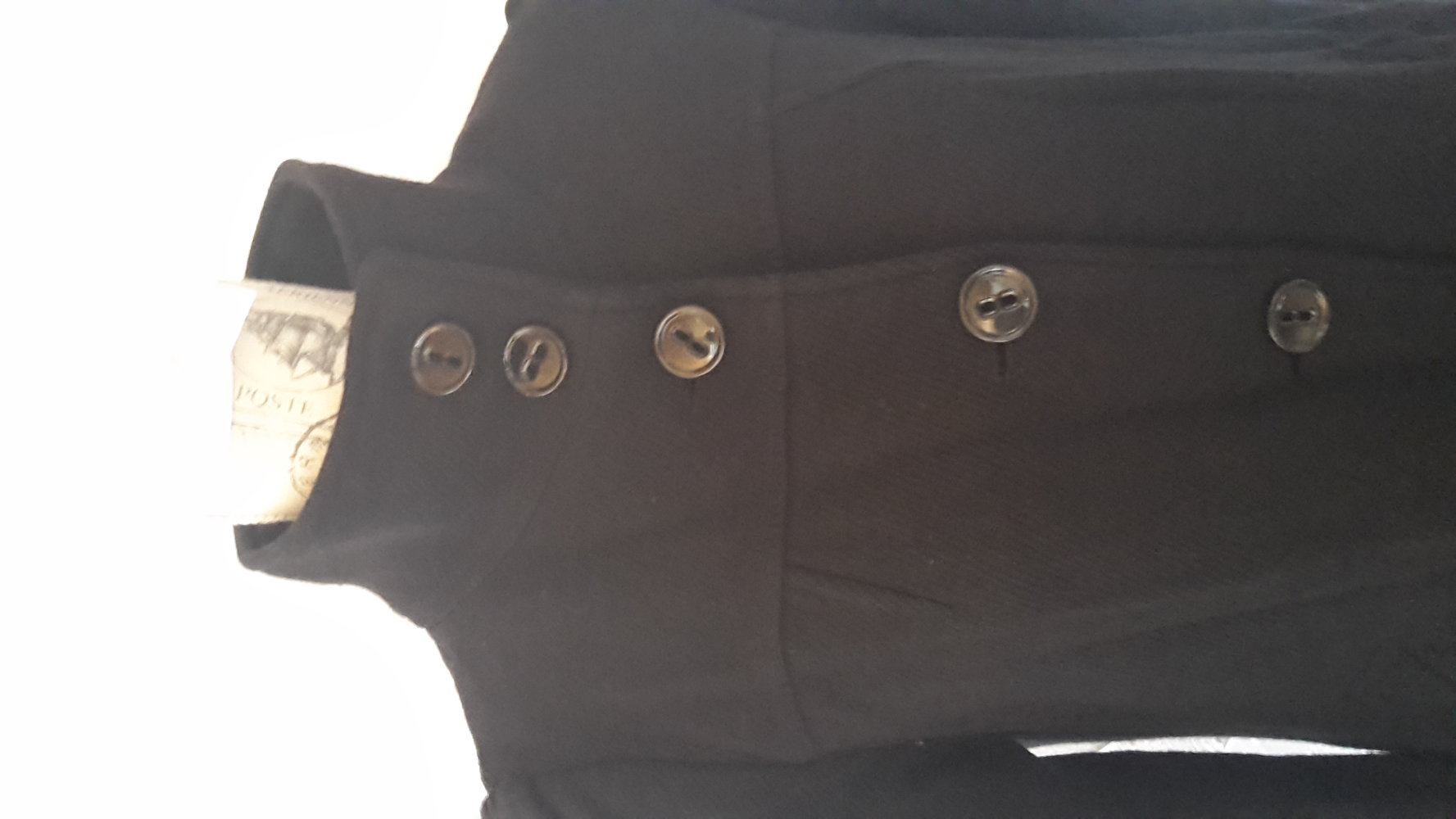 süße Winterjacke, Strukturstoff schwarz 