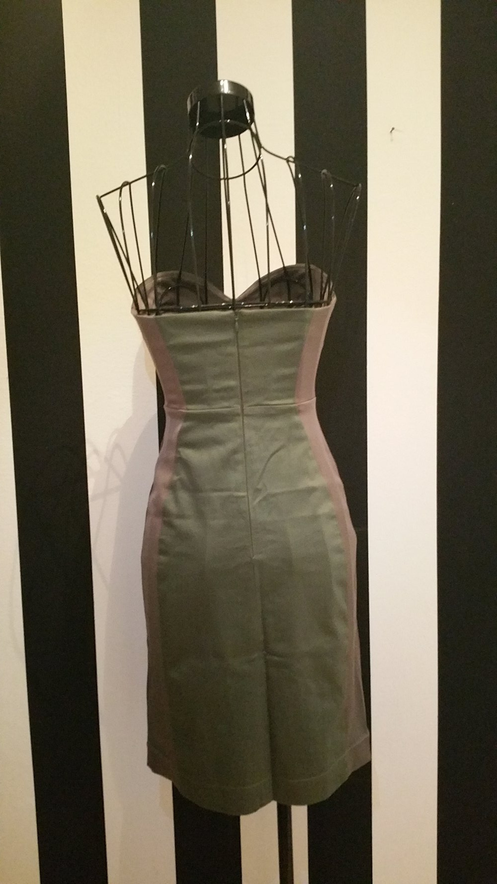 Bandeau Kleid, khaki