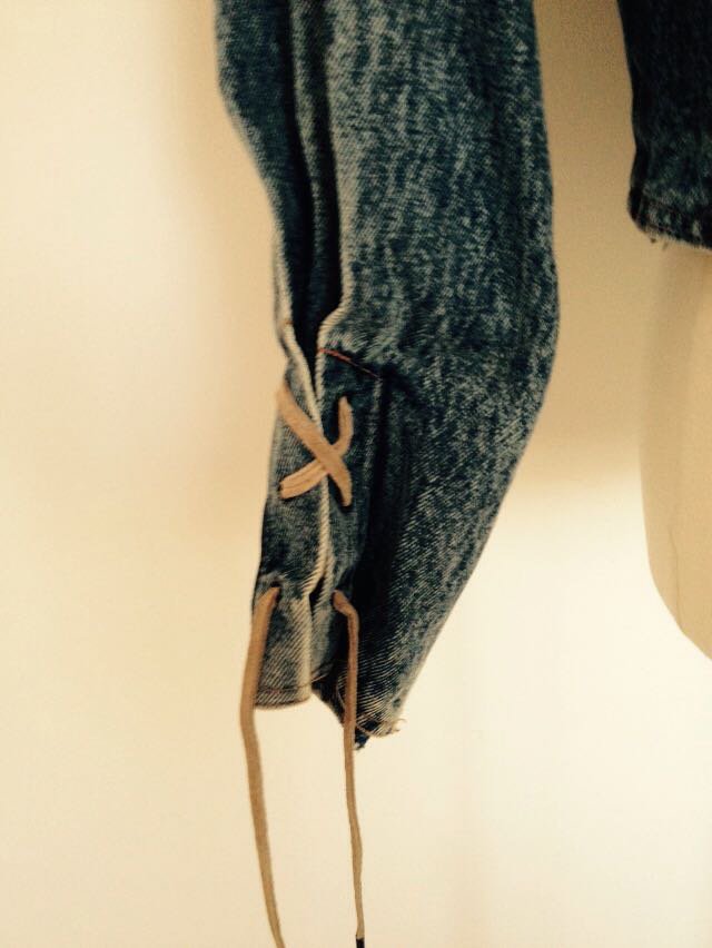 Einzigartige Vintage Blogger Jeansjacke 