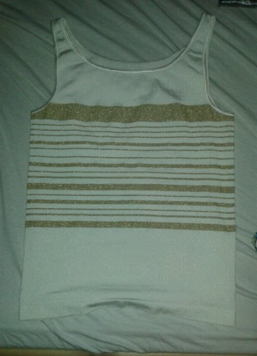Tanktop gold weiß