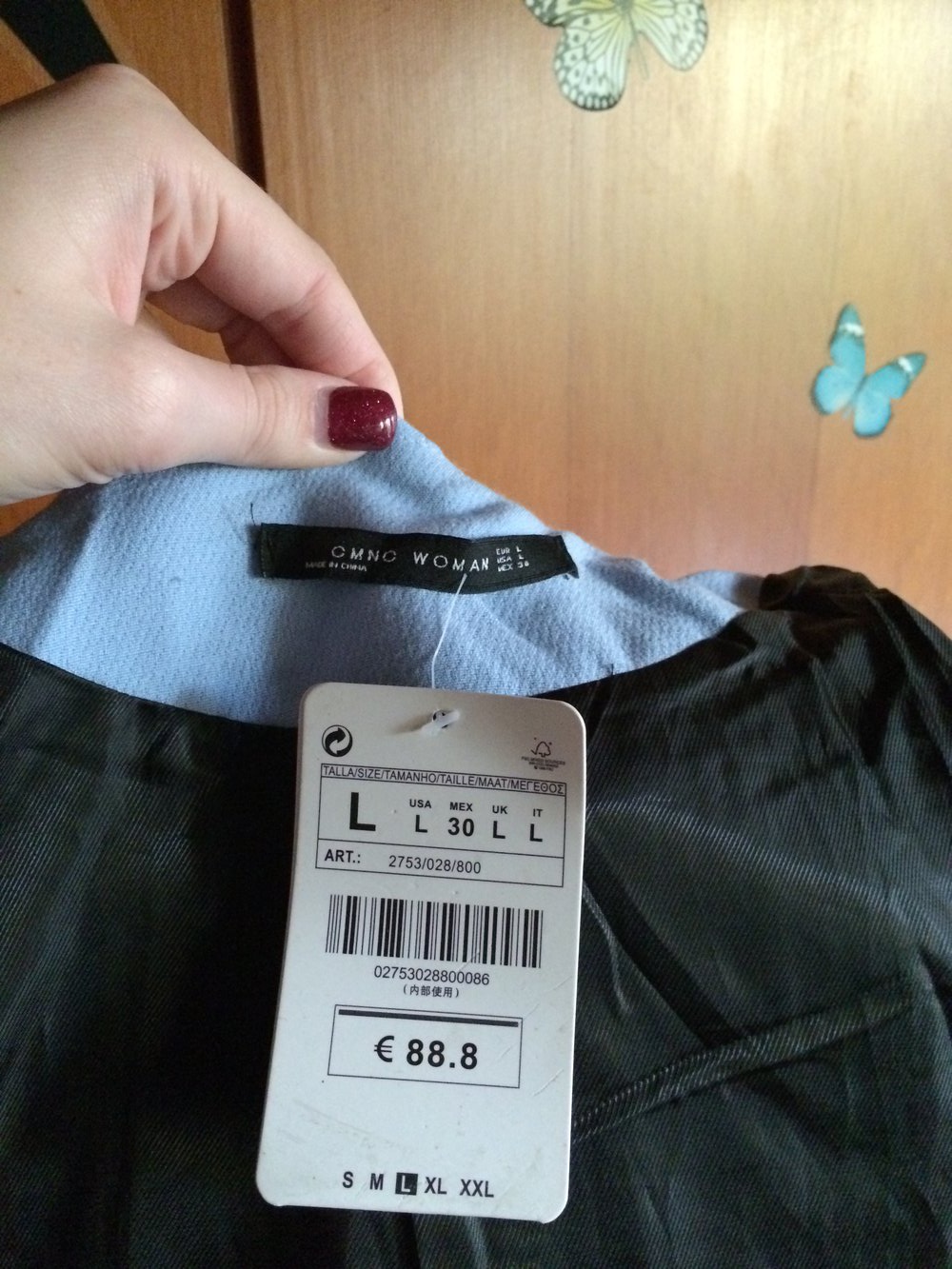 Beliebter hellblauer Blogger-Mantel von ZARA in Größe L (eher 38) *nagelneu mit Schild*