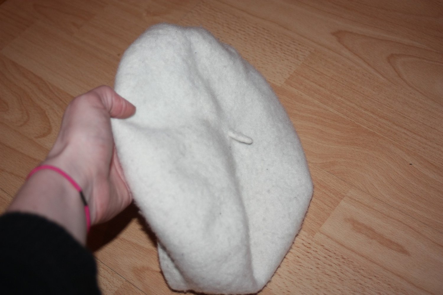 Creme-weiße Fleece Baskenmütze von C&A