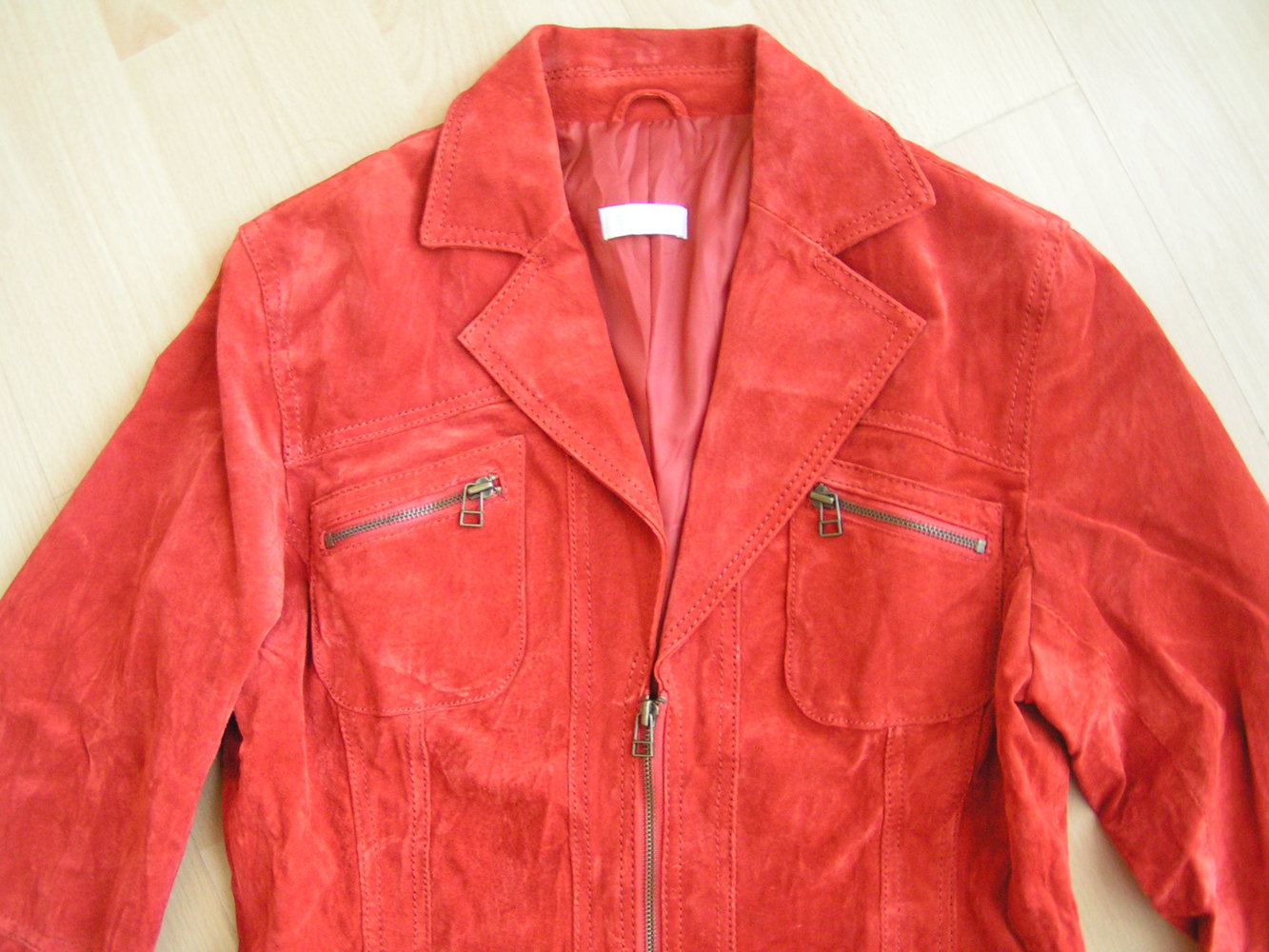 BONITA ~ TRAUM ~ WILDLEDER JACKE ~ LEDER BLAZER JACKE ~ ORANGE ~ Gr.42 NEU 179,90€