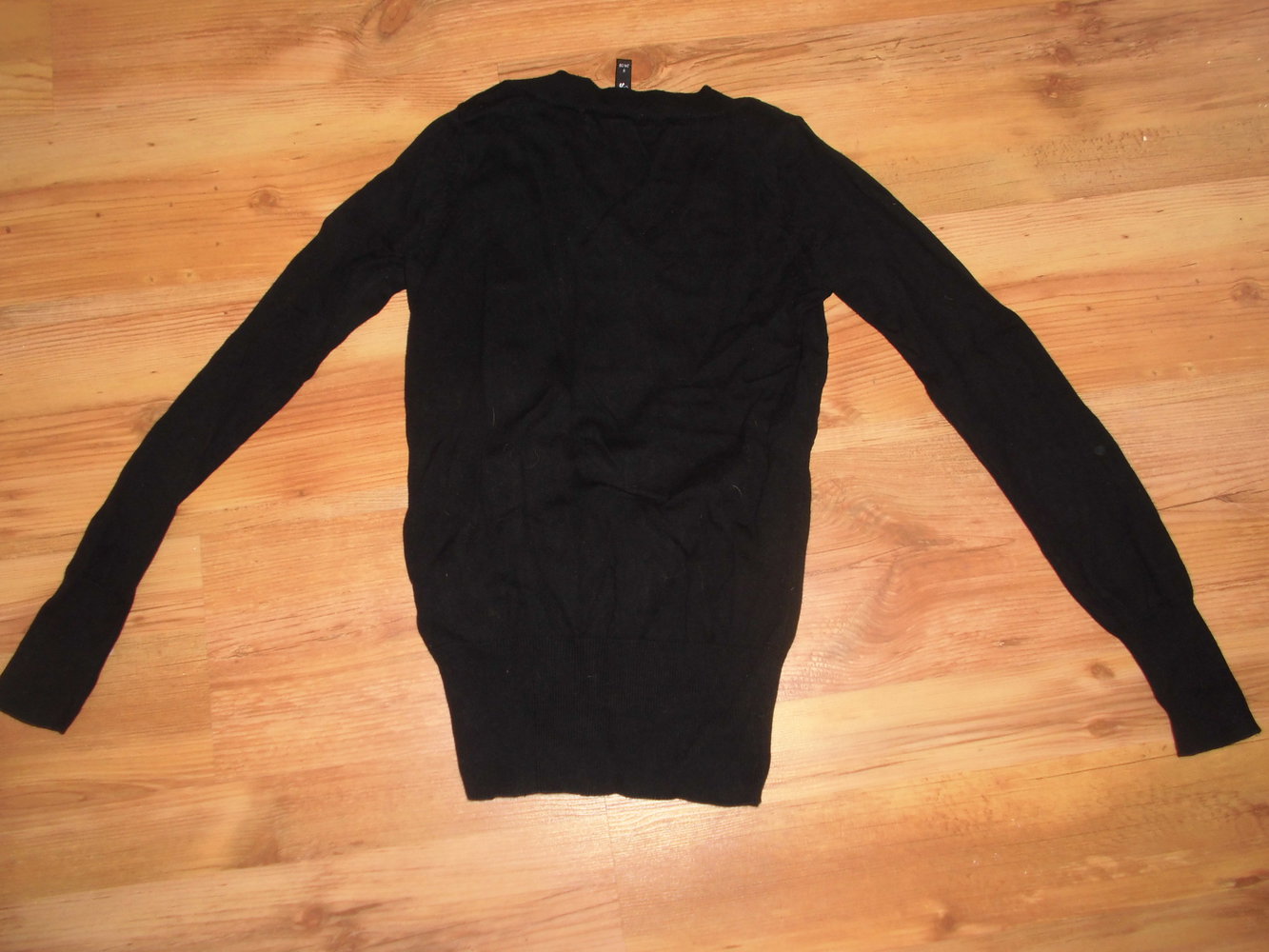 Schwarzer Pullover/Longsleeve - Größe S 34/36 - guter Zustand!