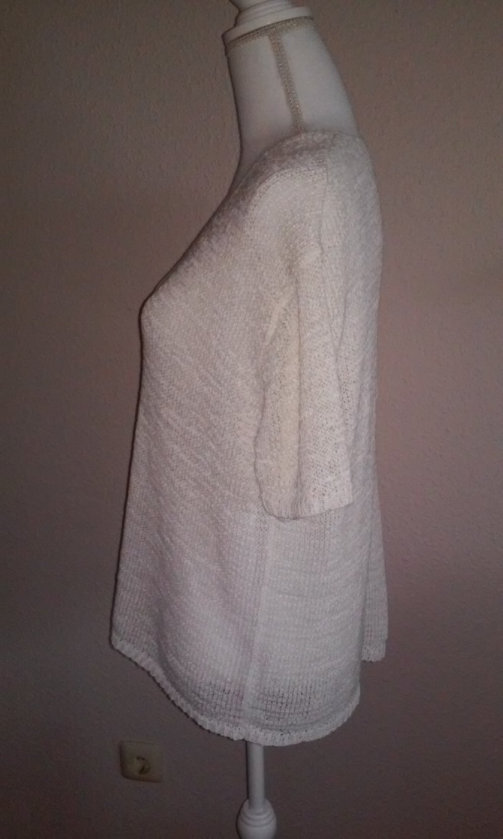 Shirt Pulli Kurzarmpulli Strickpullover ganz luftig weich und leicht