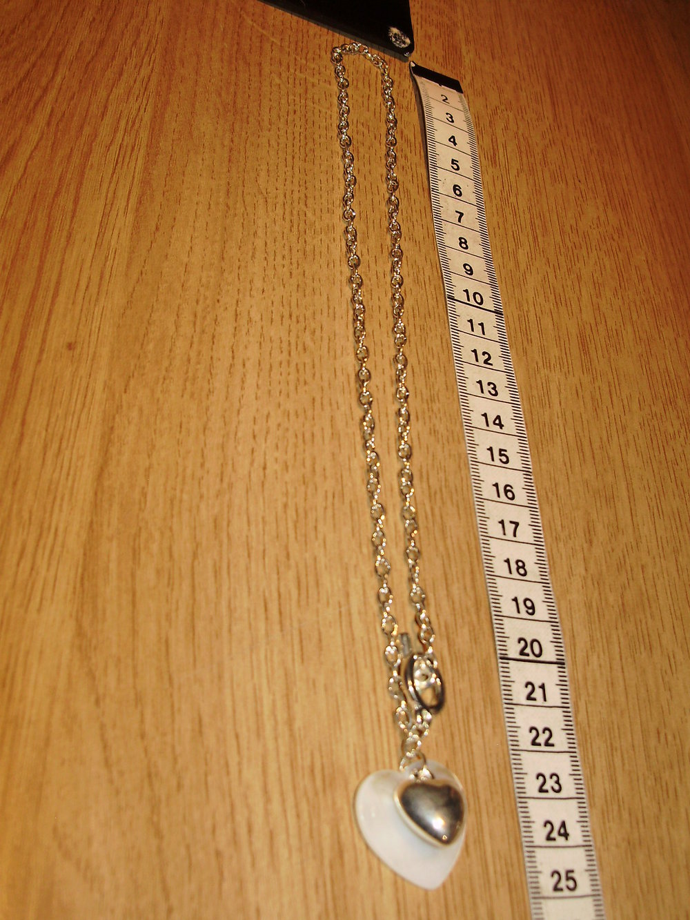 Kette romantisch silbern 2 Herzen Ringverschluss NEU