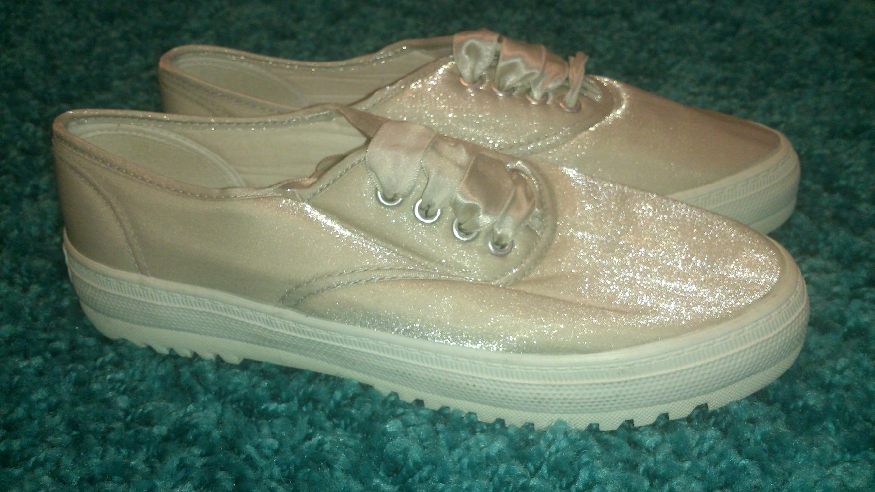 Glitzer Sneakers, Größe 36, neu