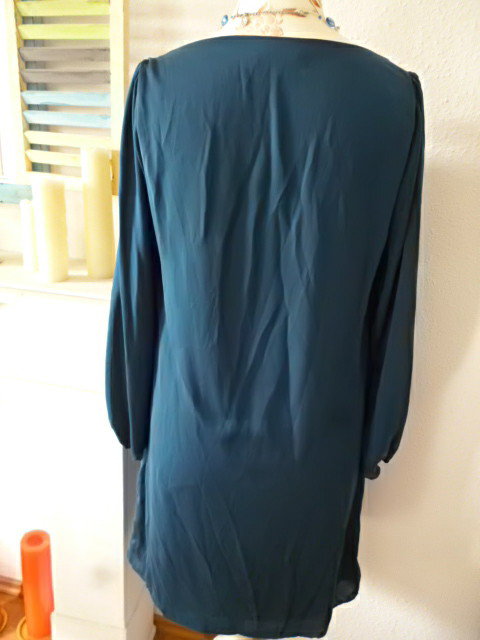 Petrol Satinseiden Kleid von Promod 42