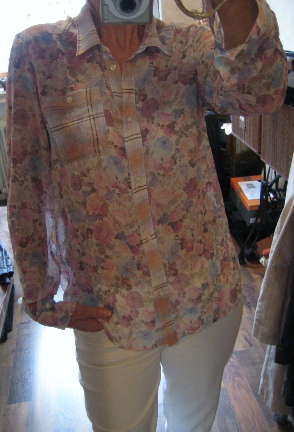 Chiffon Hemd Bluse Mustermix