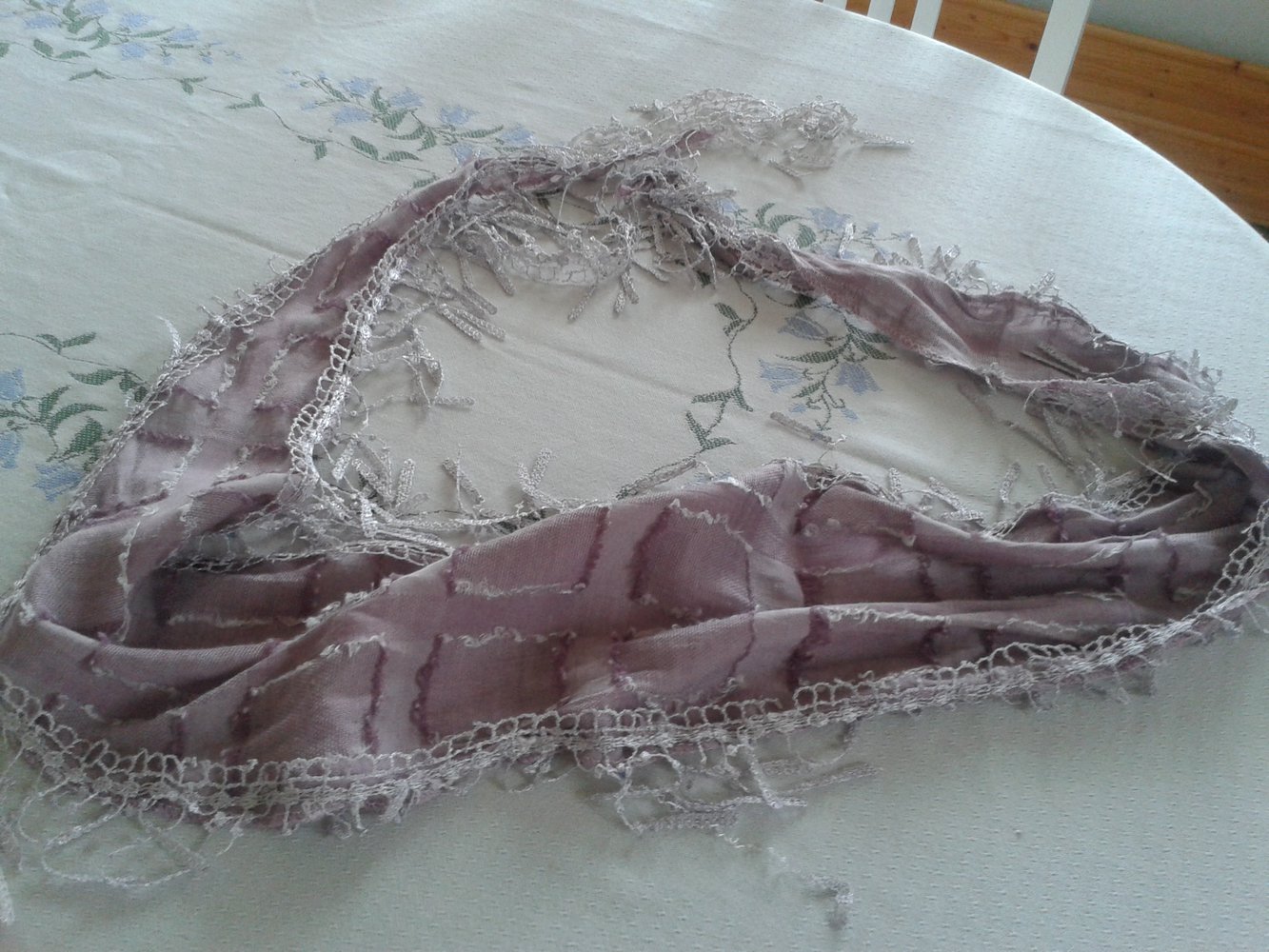 Tuch Fransen helllila rosa
