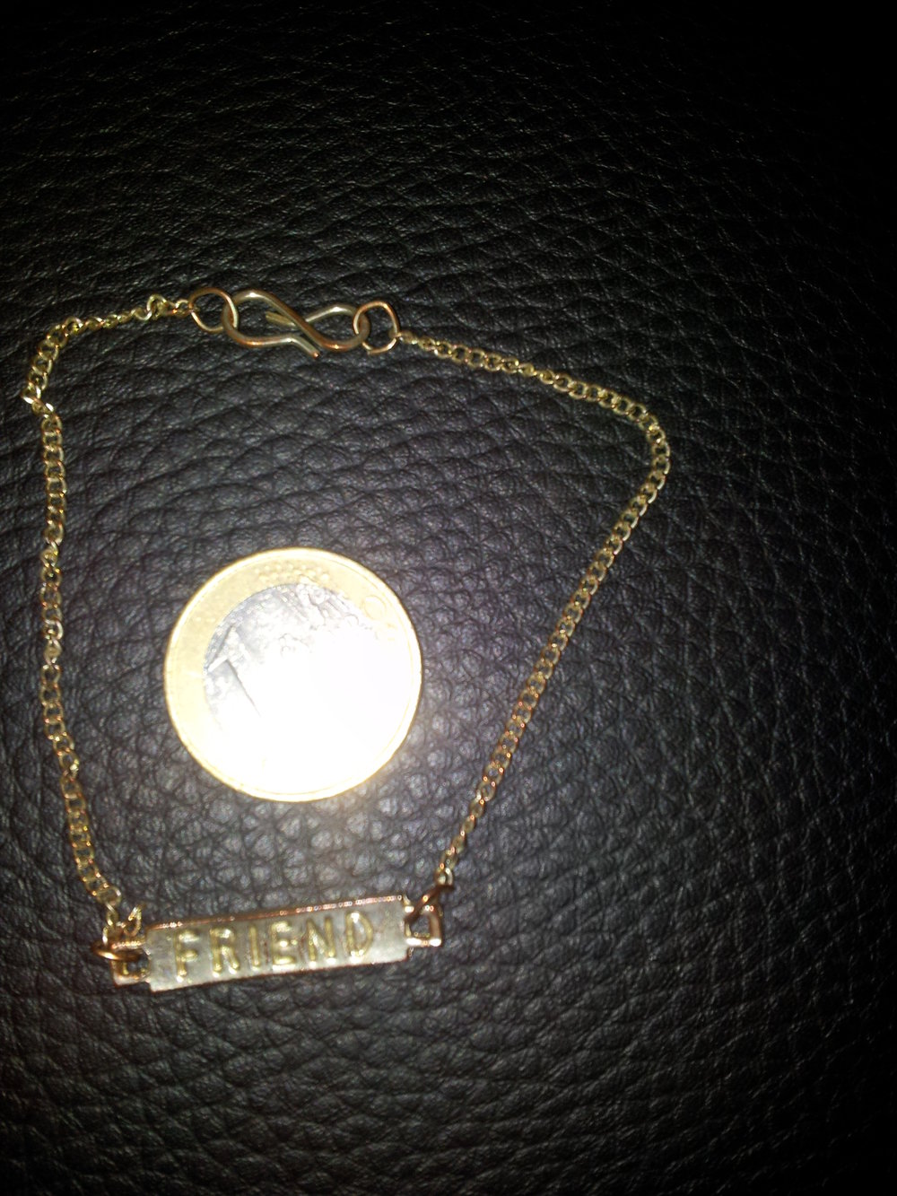 Modeschmuck Armband Friend gold Nude-Look NEU