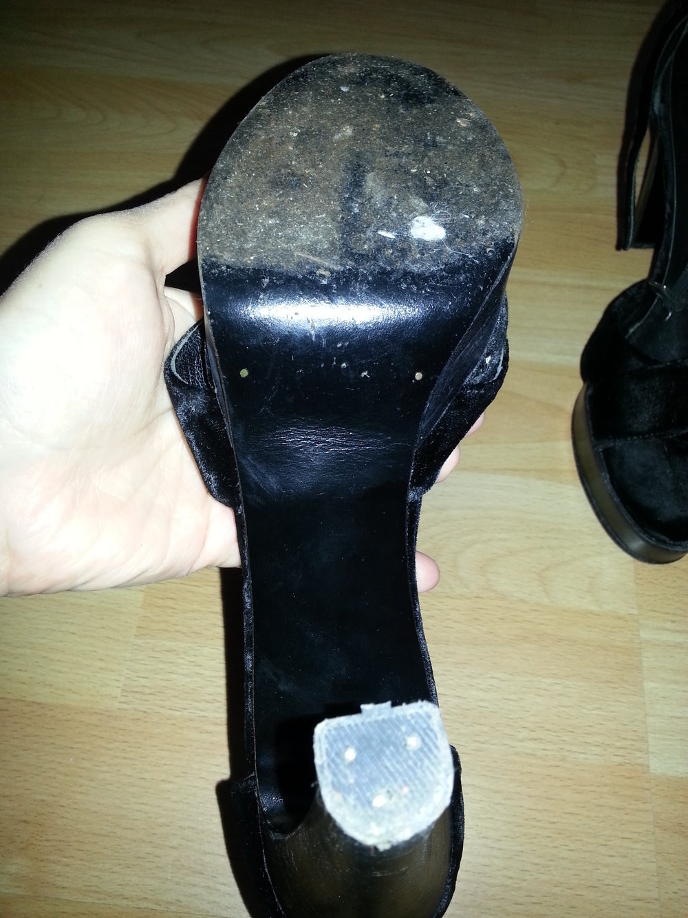 Sandalen absatz Plato Pumps schwarz Leder Charles david schuhe