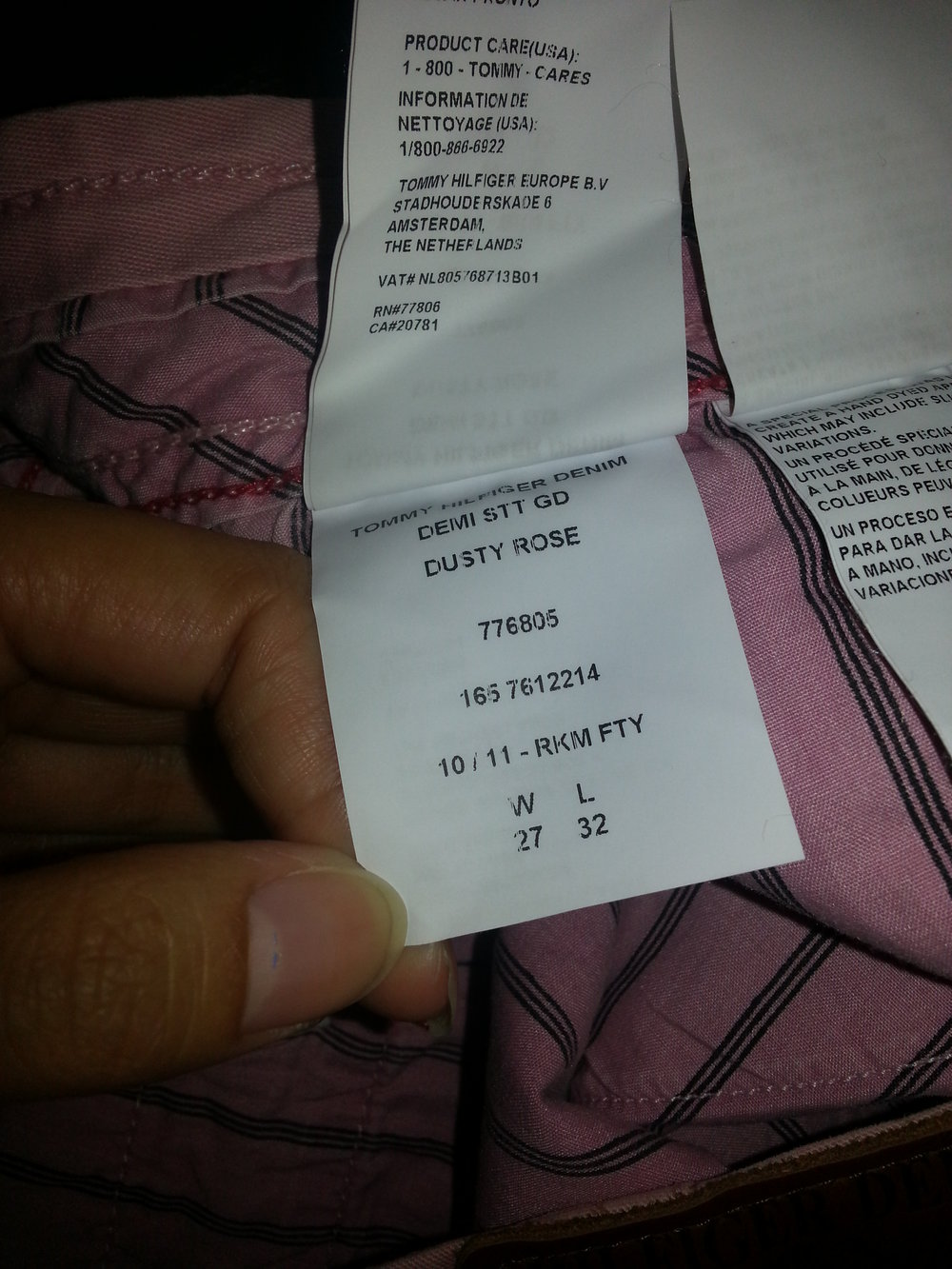 Chino altrosa rosa Tommy Hilfiger Basic 