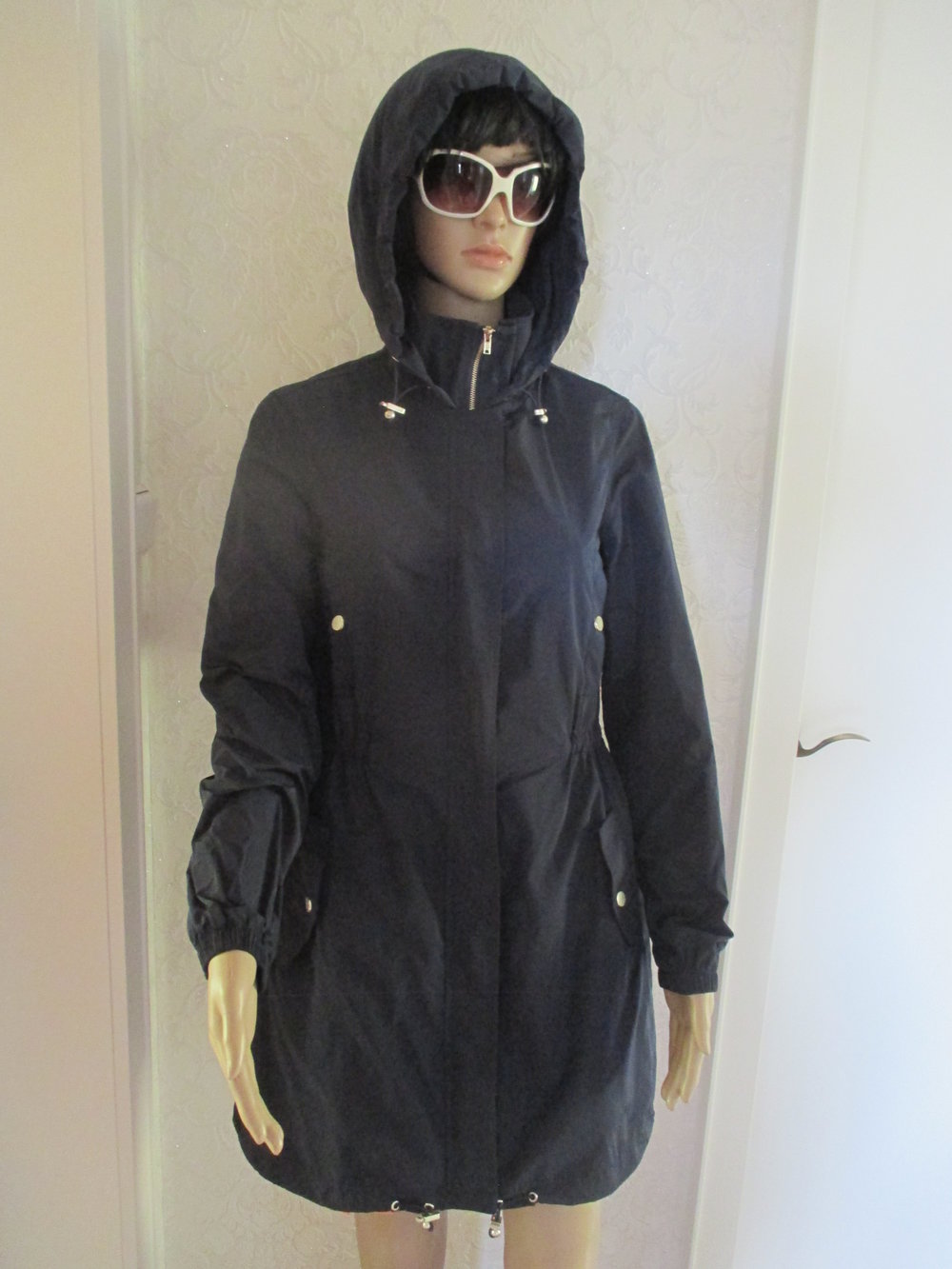 NEU * Seidig * Multifunktion * Trench Coat * Kapuzen * Long- Jacke oder Kurz- Mantel 