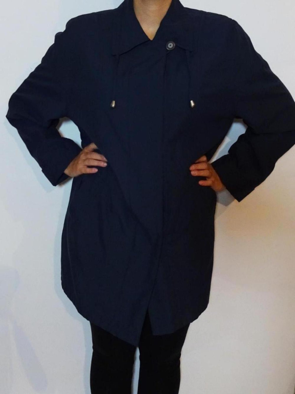 Dunkelblaue Jacke Oversized Vintage 80er Gr. 40 Gr. 42 Gr. M