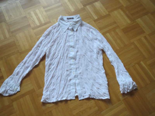 Bluse, Gr. M, weiß, mit Pailletten
