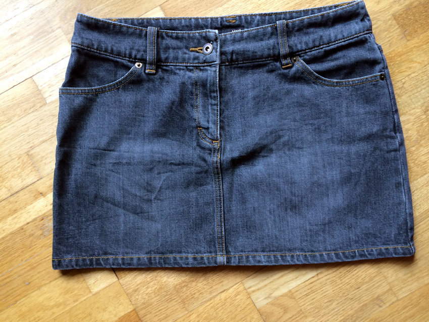 H&M Minirock Gr. 40 Jeansrock grau