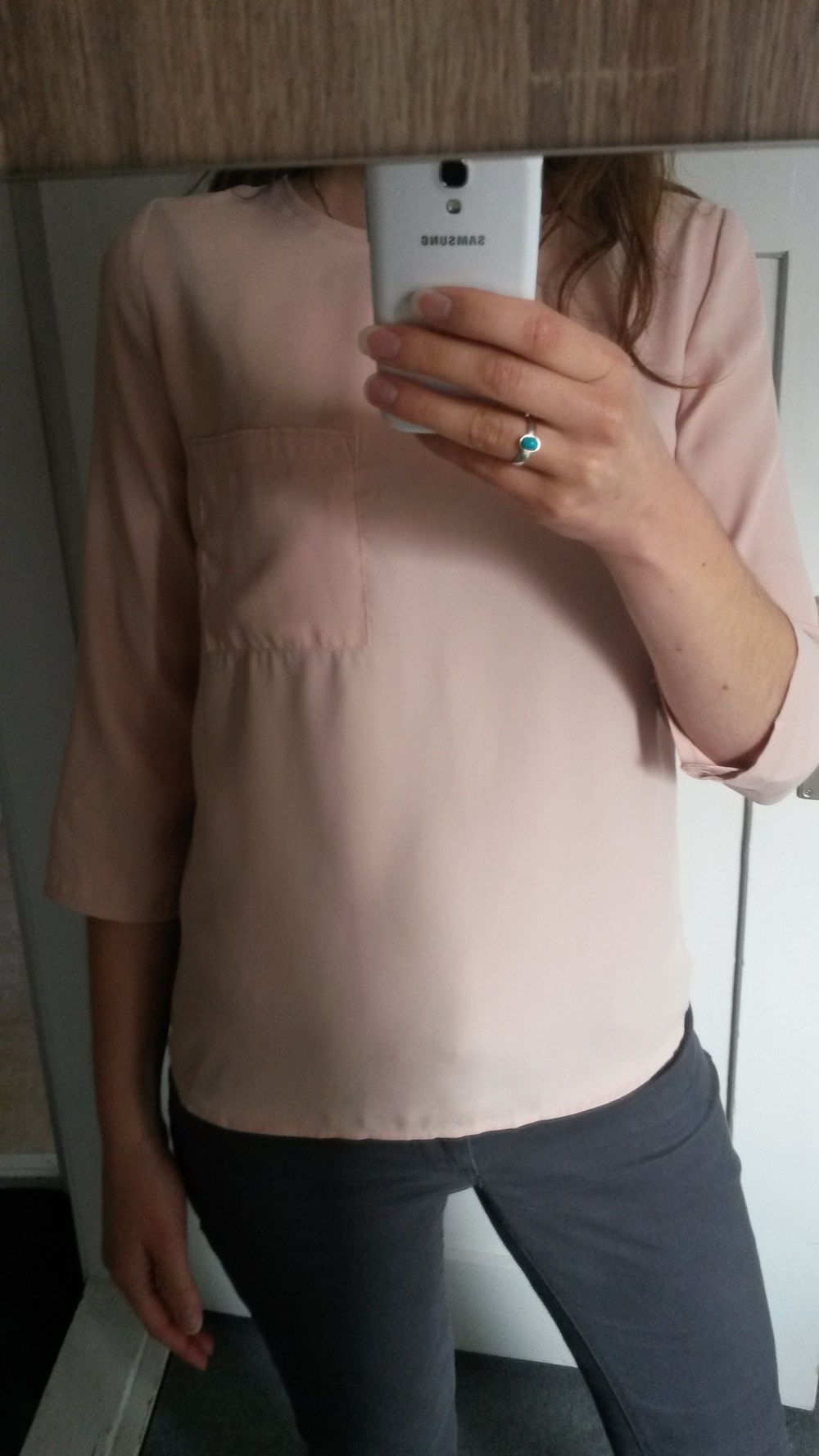 Bluse in rose / nude