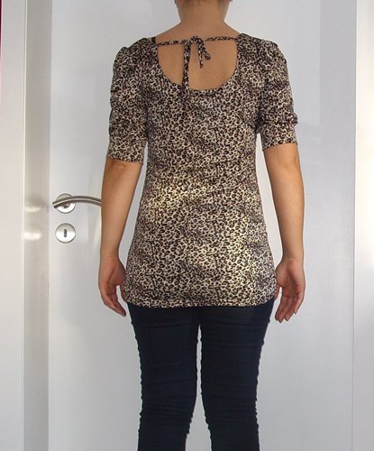 Shirt Leopard mit tiefem Rückenausschnitt