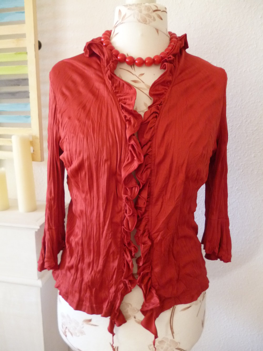 Rote Crash Bluse Romance 40/42