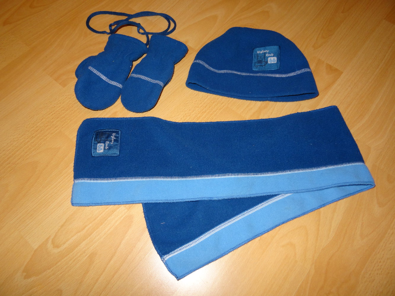 Mütze, Schal, Handschuhe - Winterset in blau bis ca. 3 - 4 Jahre
