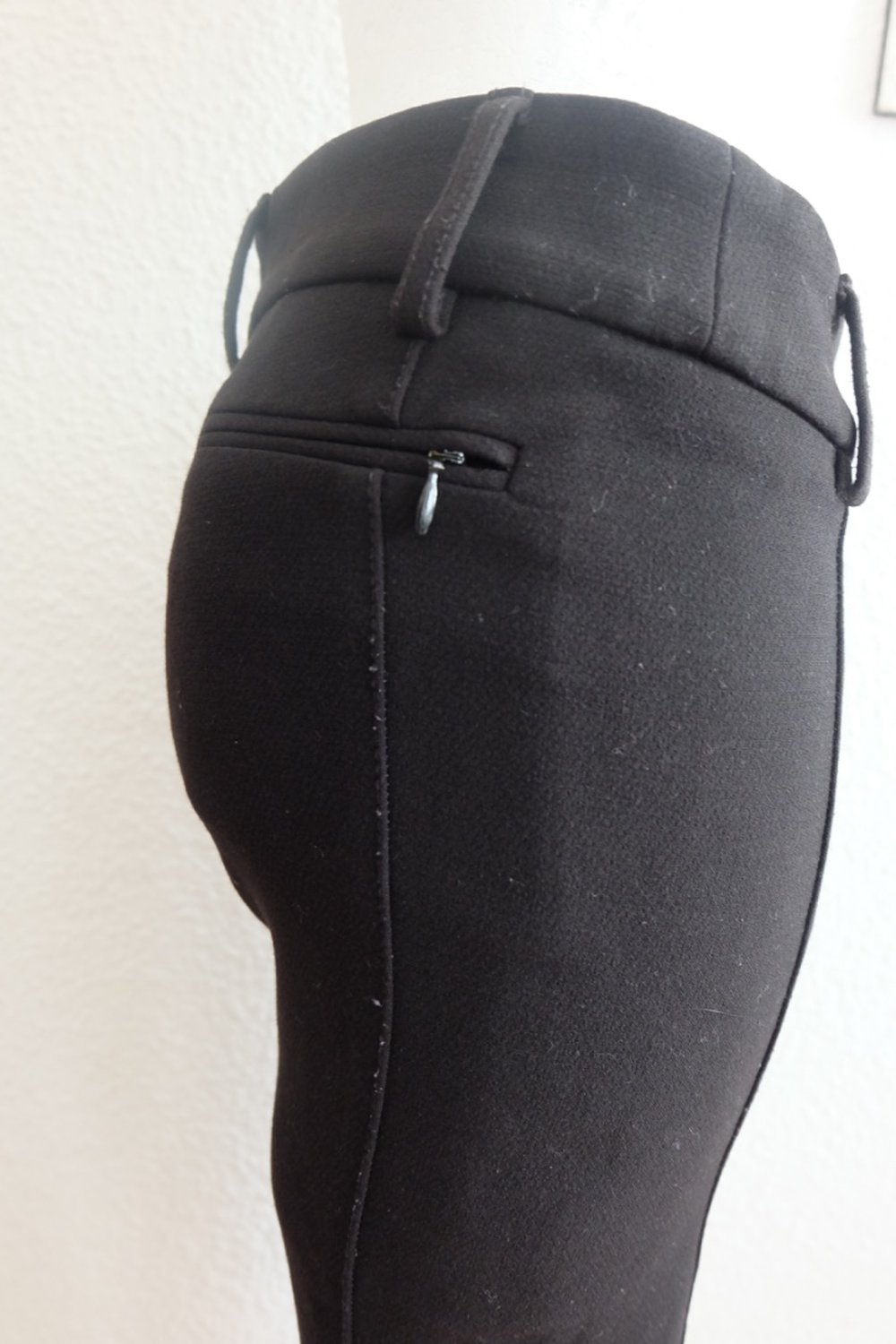 3/4 Hose, Schwarze, schlichte, eng anliegend, Stretch, Slim fit