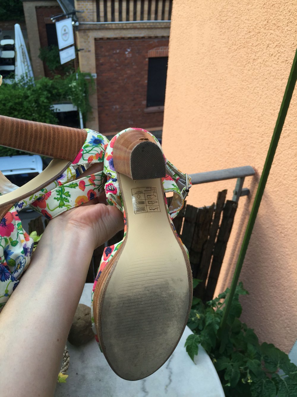 Sommer Highheels Peeptoes Blümchenschuhe