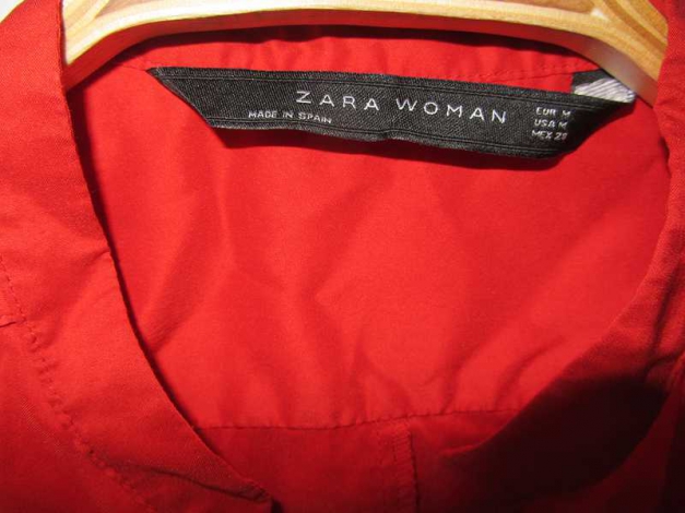 Zara Bluse rot M edel elegant 38 Hemd 
