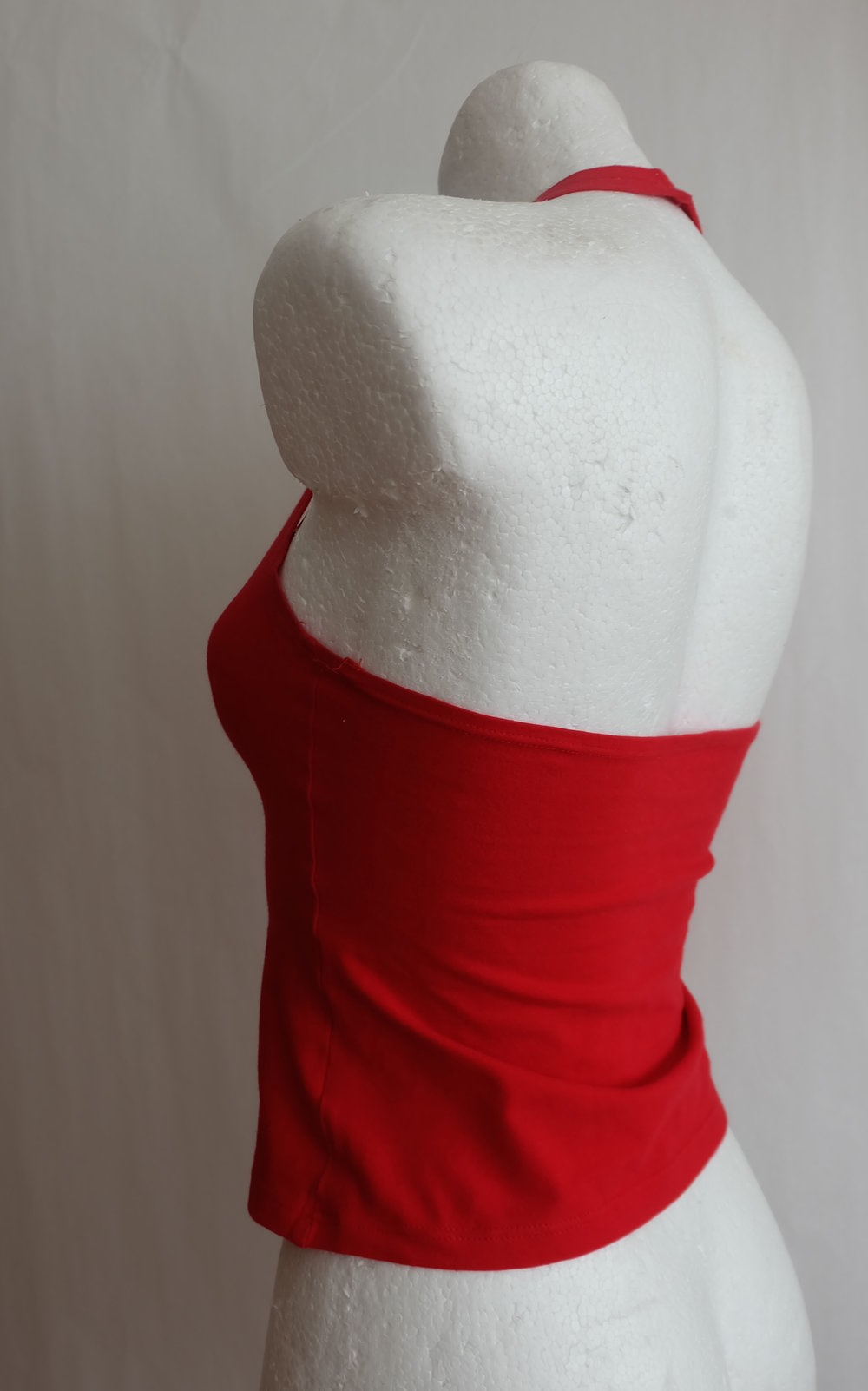 rotes neck-holder Top Shirt