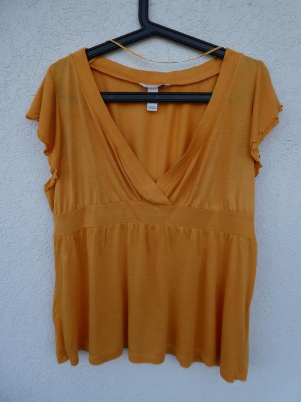 NEU - H&M – Damen T-Shirt, ockergelb