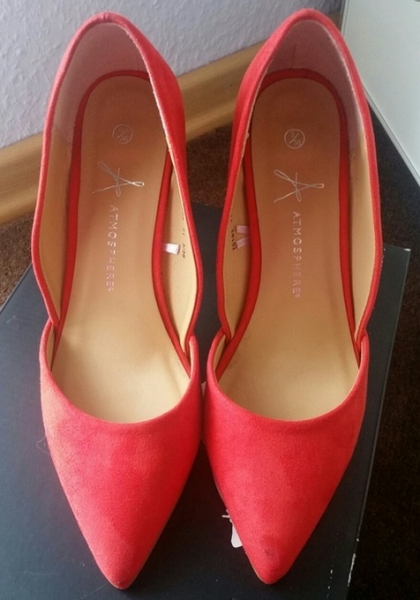 Primark High Heels 36 rot Atmosphere Koralle Dope Pumps