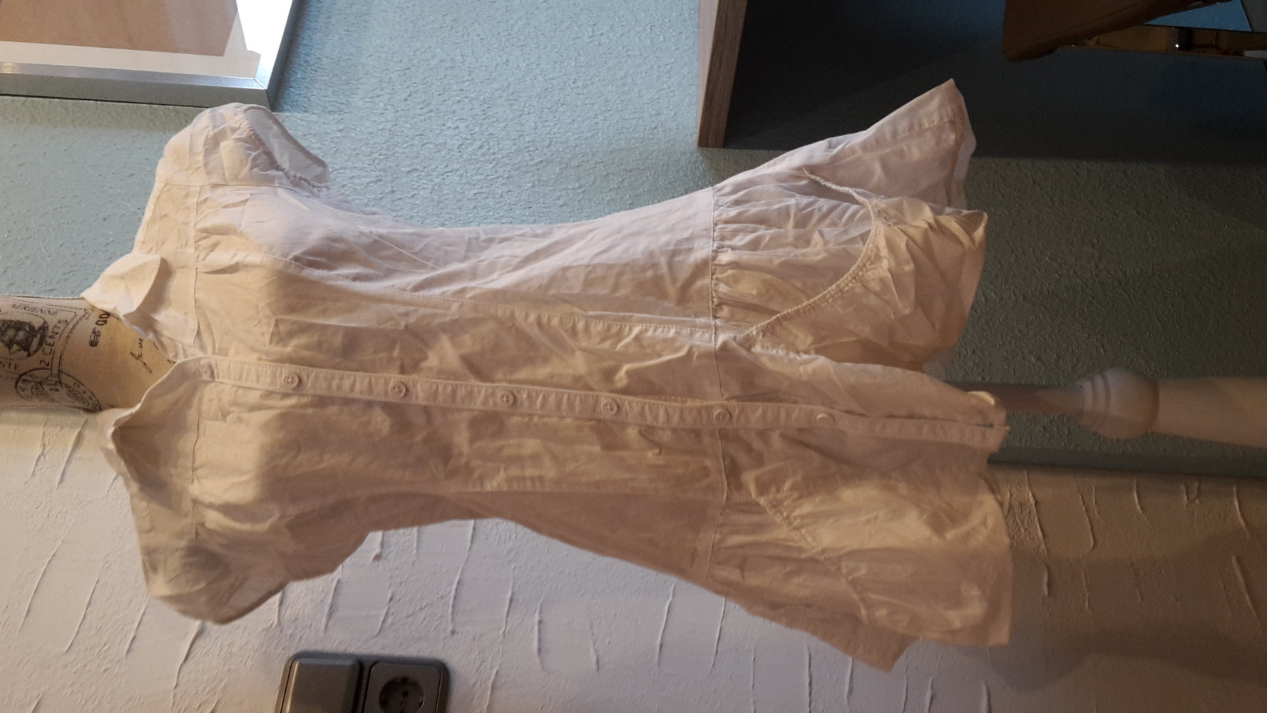 Bluse / Blusenkleid weiß Gr.36