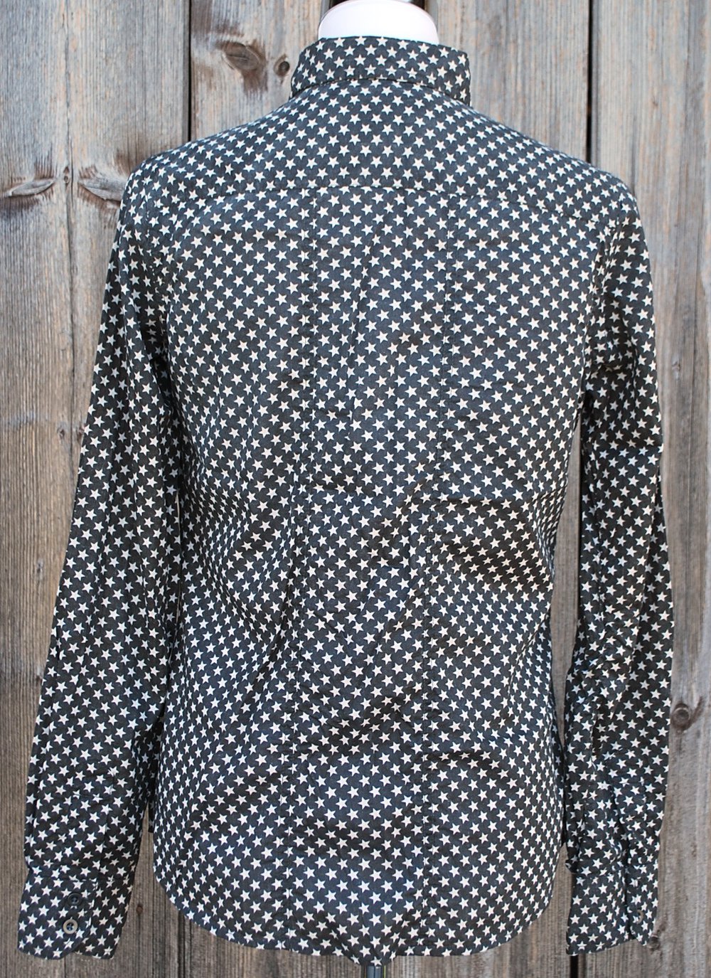 graue Bluse mit weißen Sternen, Maison Scotch, ca. Größe 42