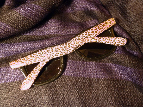 original 80er Jahre Sonnenbrille, super cool Tiger-chic, Leo Muster, Hippie