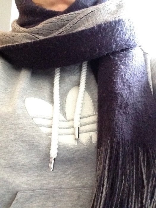 Winterschal Schal Zara blau grau