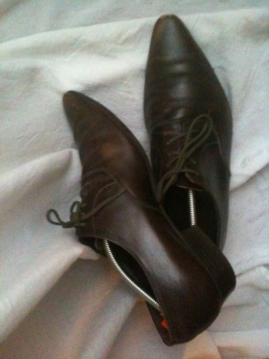 Vintage Lederschnürschuhe weiches Echtleder Spitze