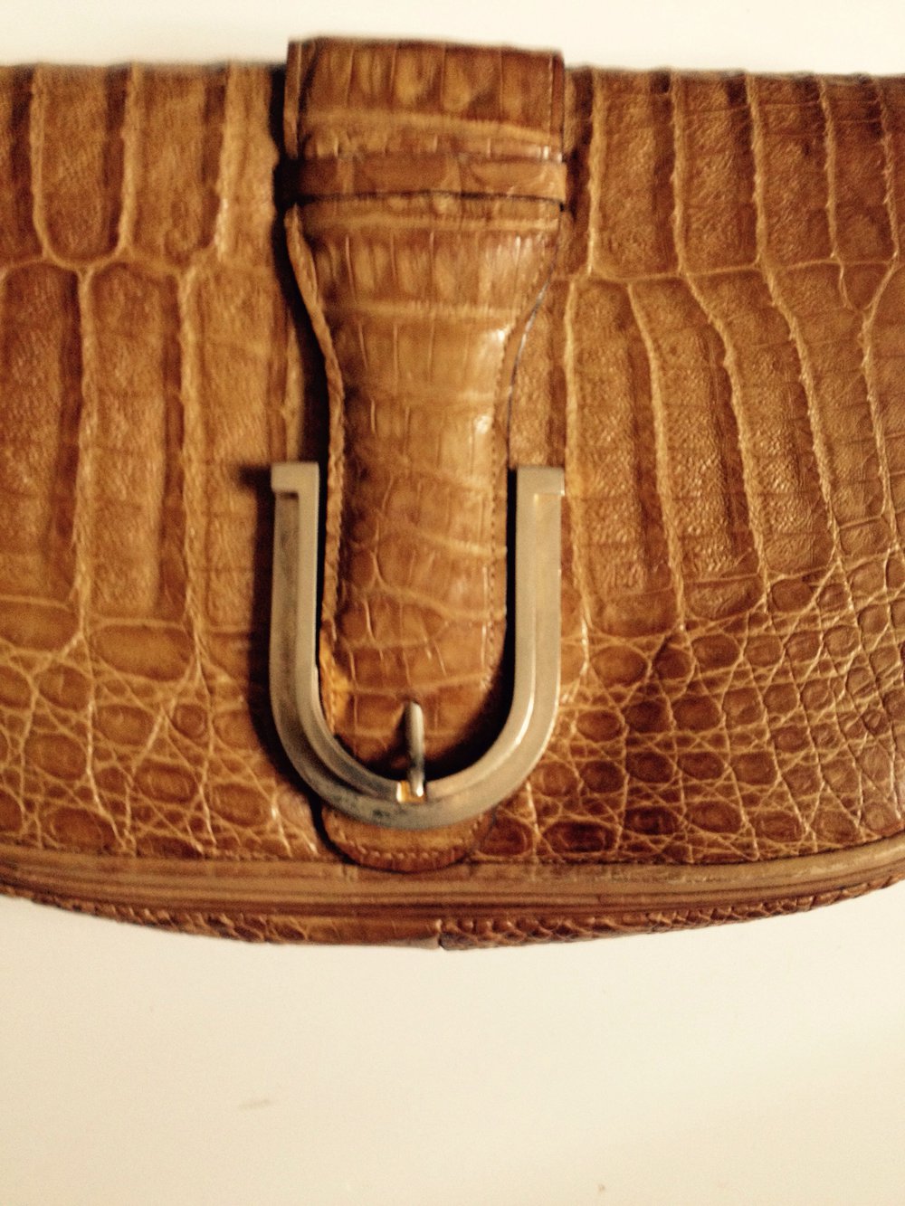 Cognac Leder Vintage Umhängetasche Bag 