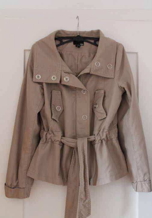 Jacke, Trenchjacke, Beige / taupe, H&M, 36 / S