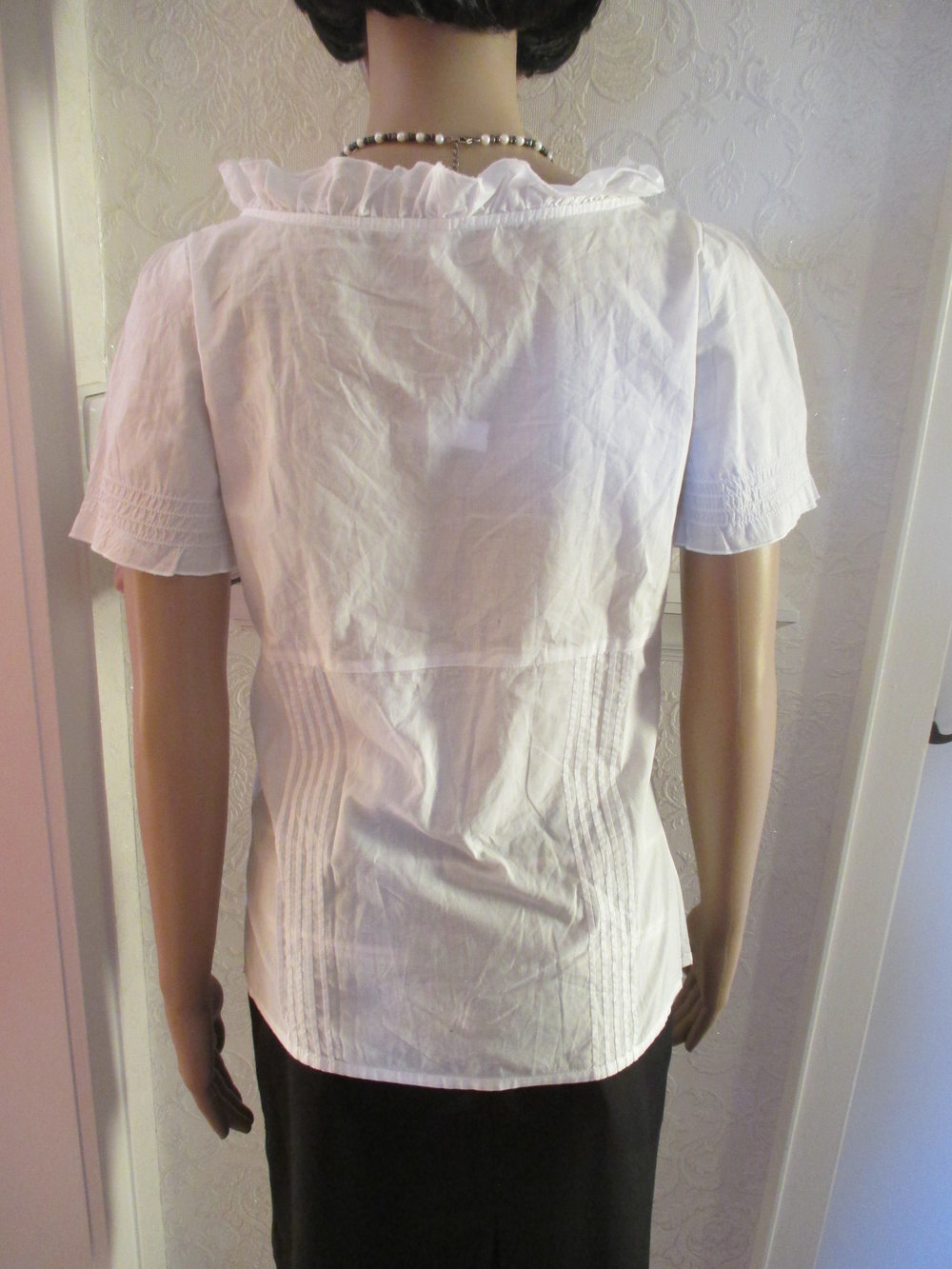 NEU mit ETIKETT Rüschen Romantik Volant Trachten Dirndl Baumwolle Batist Bluse 