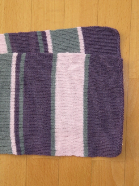 TOLLER SCHAL STREIFEN LILA ROSA GESTREIFT