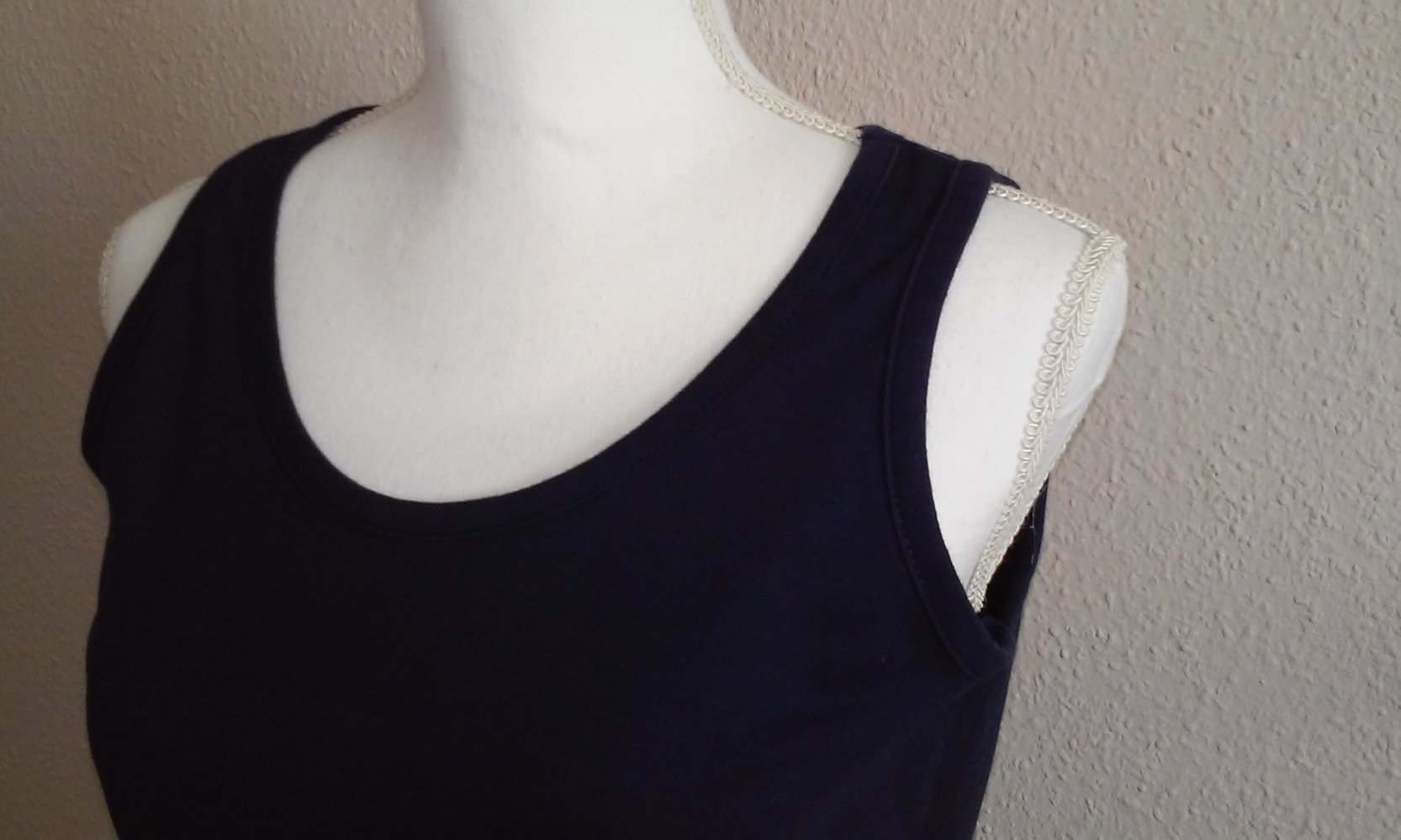 Neu! klassisches Trägershirt Tanktop Shirt Top dunkelblau
