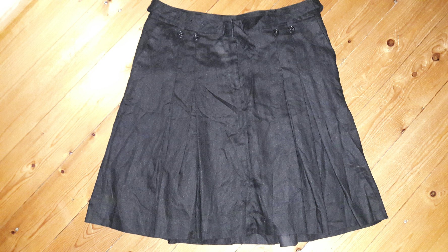 Leinenrock schwarz von H&M