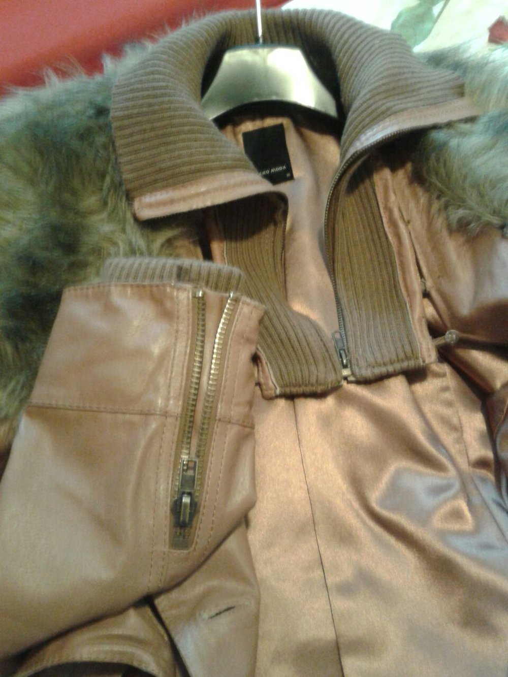 Taillierter Ledermantel von Vero Moda 