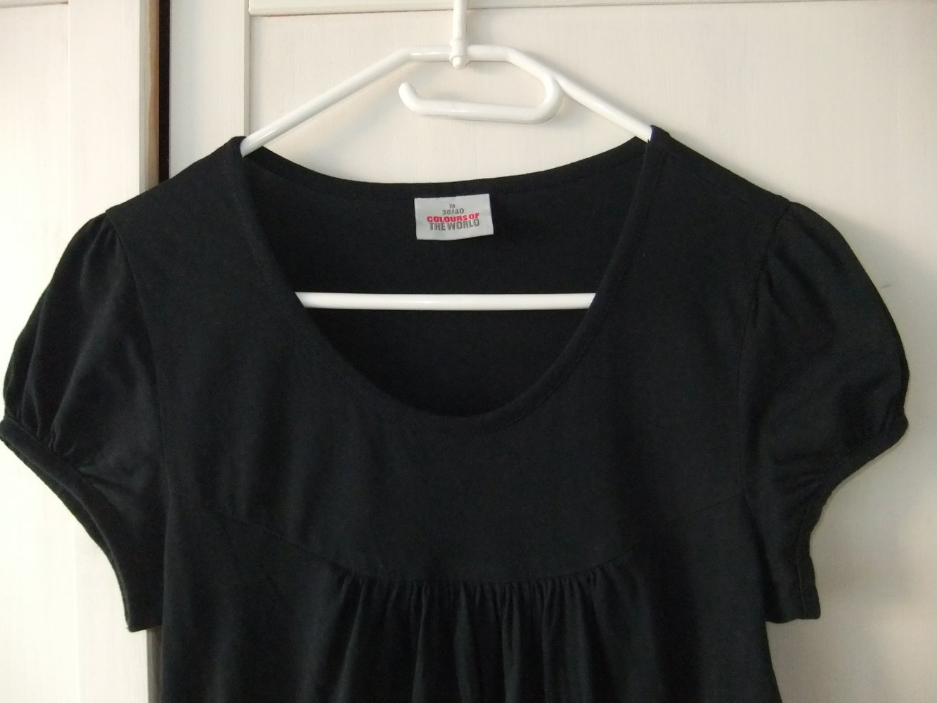 Damen Long Shirt Tunika Minikleid Gr. 38 40 S M schwarz Festival