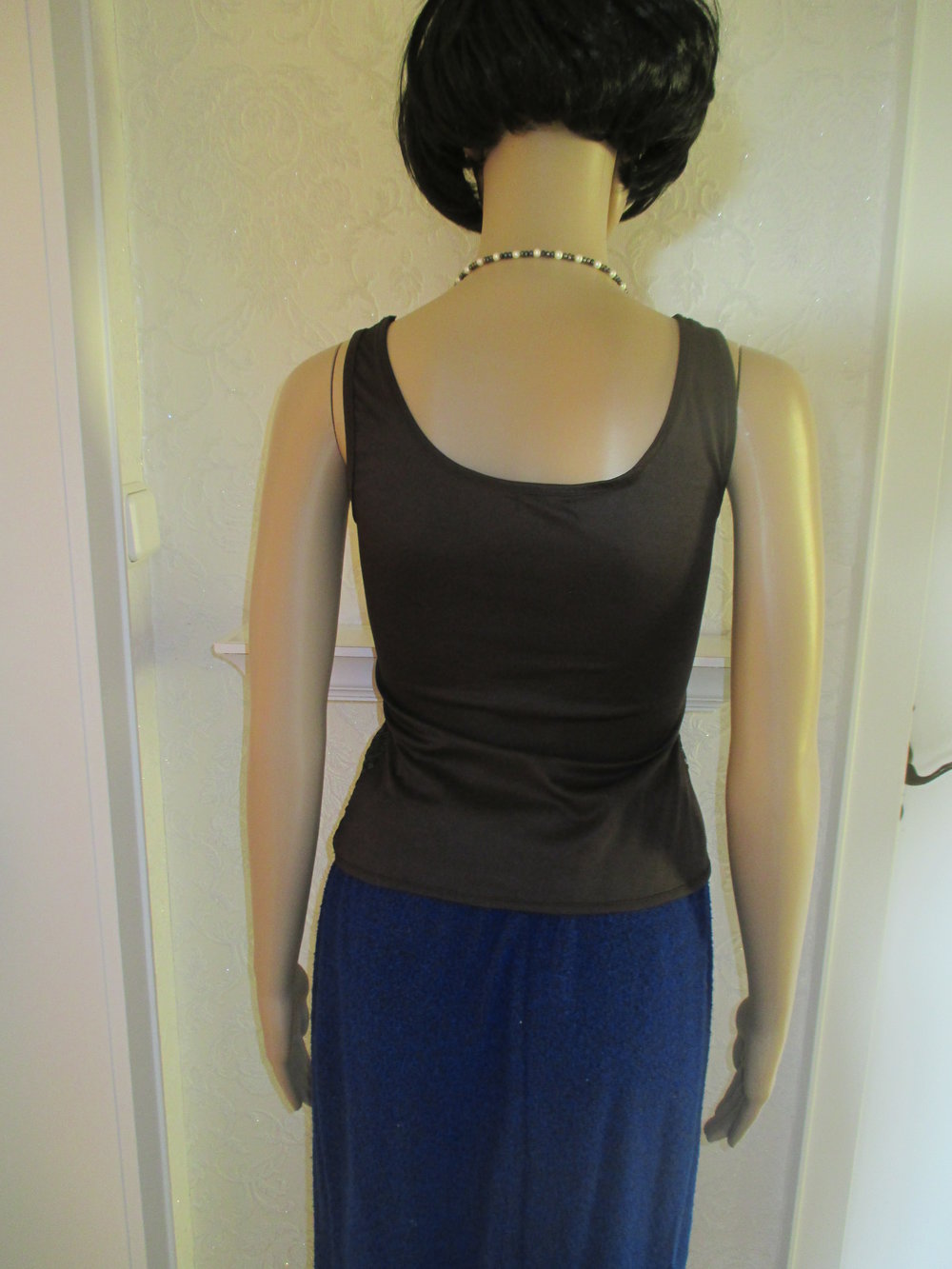   Abend Ausgeh Cocktail Disco- Party Glitzer Pailetten Tank- Träger Top T- Shirt 