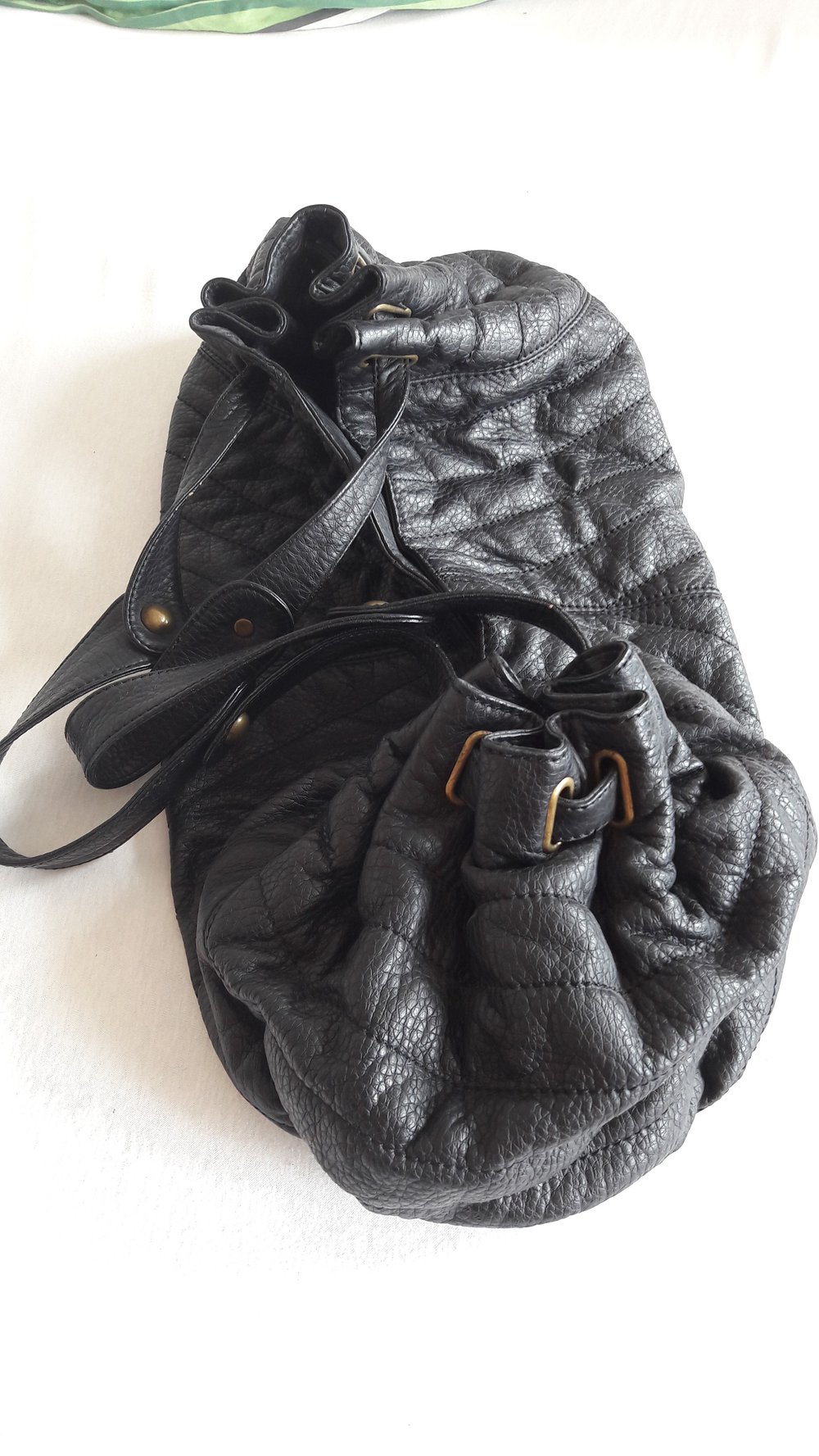 Tasche Kunstleder schwarz