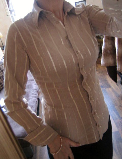 Bluse mit Glanz - Streifen