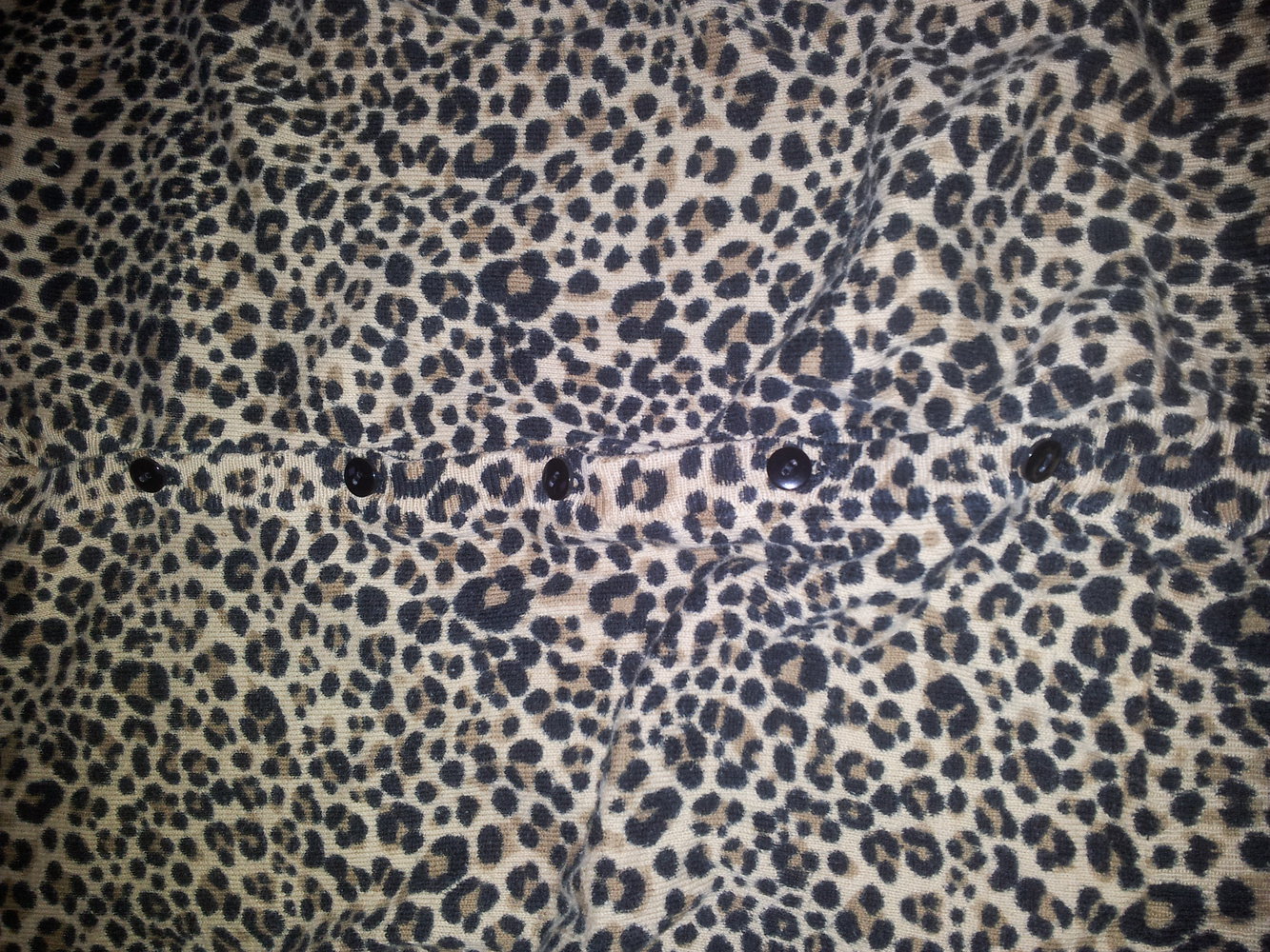 Überzieher Strickjacke Leopard Gr. S Baumwolle