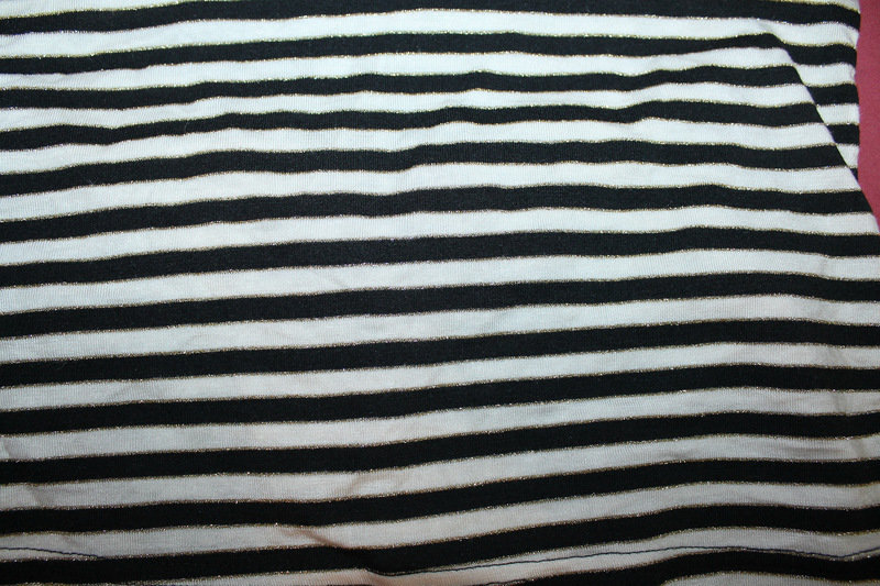 süßes, schickes Spaghettiträger Top in schwarz gold weiß gestreift