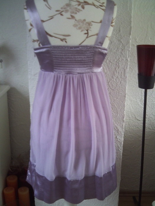 ChiffonSatinkleid neu Perlen/Schleife boheme